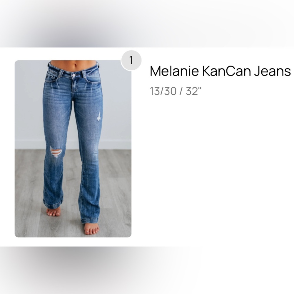 KanCan Women's Melanie Blue Flare Jeans